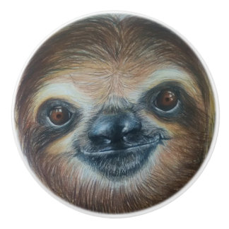 HAPPY SLOTH! CERAMIC KNOB