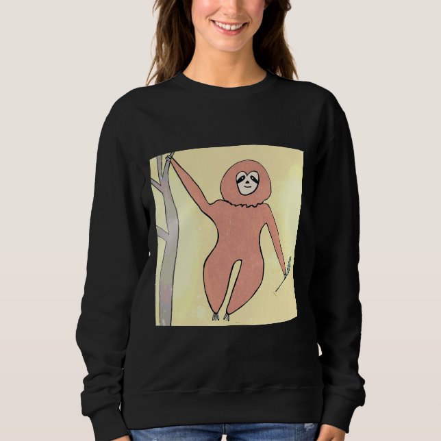 Happy Sloth In A Tree Sweatshirt (Front)