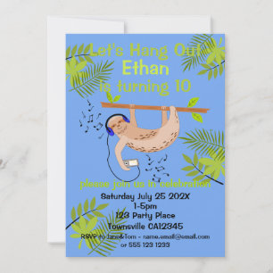 Happy Sloth Invitation