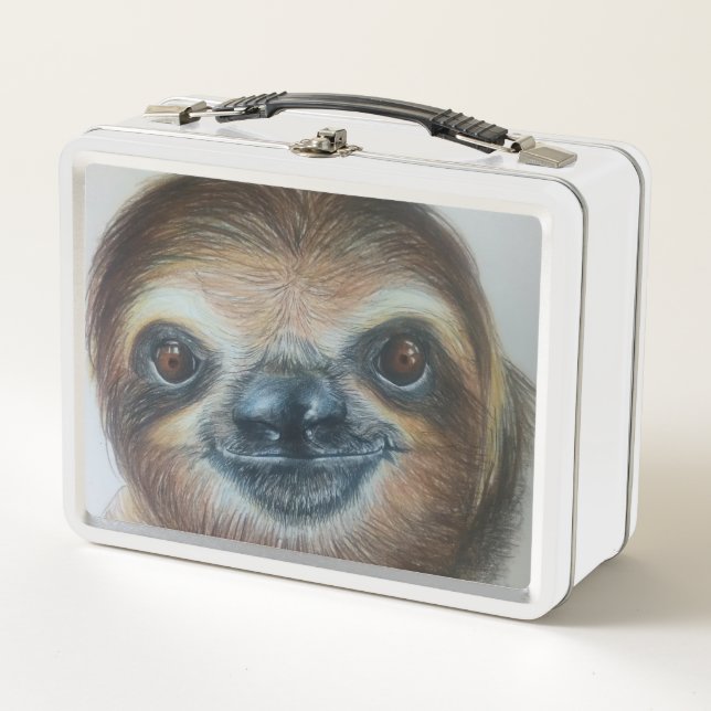 HAPPY SLOTH! METAL LUNCH BOX (Front)