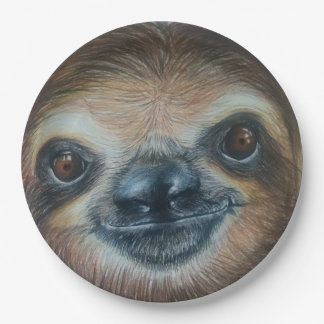 HAPPY SLOTH PARTY PLATES! PAPER PLATE