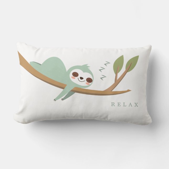 Happy Sloth Relax Lumbar Cushion (Front)