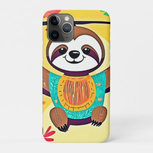 Happy Sloth Swing Design iPhone 11 Pro Case