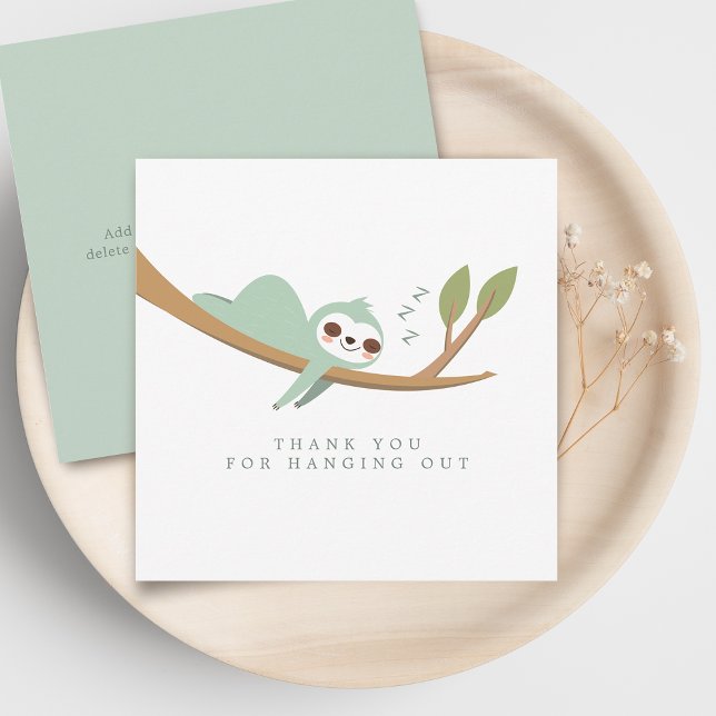 Happy Sloth Thank You Card (Happy Sloth Thank You Card)