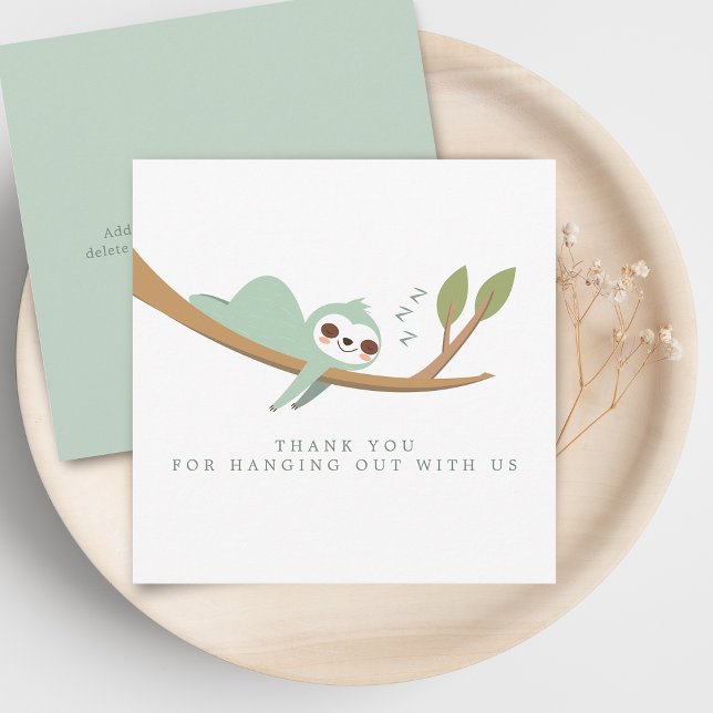 Happy Sloth Thank You Card (Happy Sloth Thank You Card)