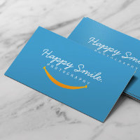 Happy Smile Blue Photography Business Card