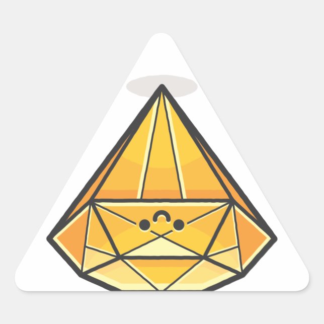 Happy Smile Diamond Triangle Sticker (Front)