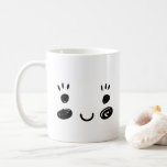 Happy Smile Face Doodle Drawing Coffee Mug<br><div class="desc">Cute and minimalistic Coffee Mug with a smiling face on one side and "smile:)' on the other side. Nice and funny gift for Best Friend birthday</div>