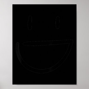 Happy Smile Positive Greeting Minimal Art On The Poster