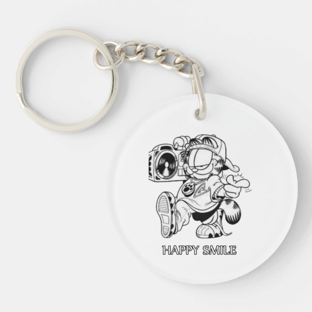 happy smile sound  key ring (Front)