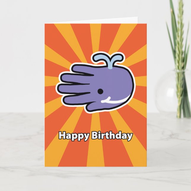 Happy Smile Whale Birthday Card (Front)