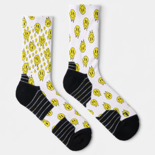  Happy smiley Faces Pattern Socks