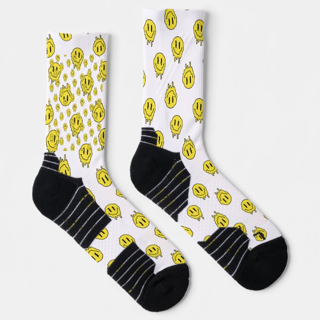  Happy smiley Faces Pattern Socks (Right)