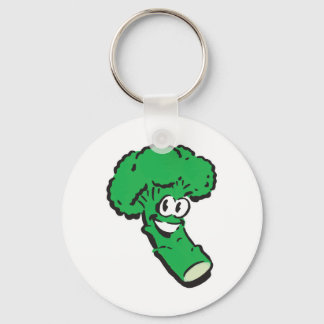 happy smiling broccoli key ring