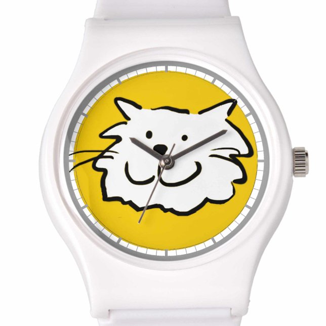 Happy Smiling Cat as a Fun Cartoon Illustration Watch (Creator Uploaded)