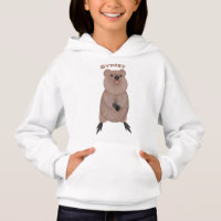 Happy smiling cute quokka cartoon design