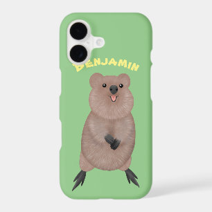 Happy smiling cute quokka cartoon design