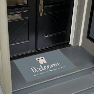 Happy Smiling Dental Tooth Cute Doormat