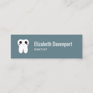 Happy Smiling Dental Tooth Cute Mini Business Card