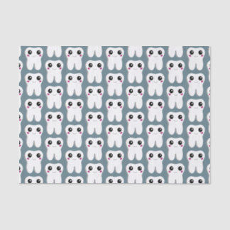 Happy Smiling Dental Tooth Cute Patterned Tissue Paper