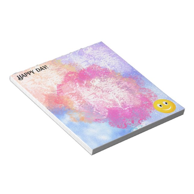 Happy Smiling Face  Notepad (Angled)