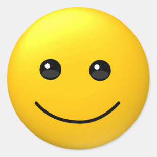 Happy Smiling funny emoji face sticker