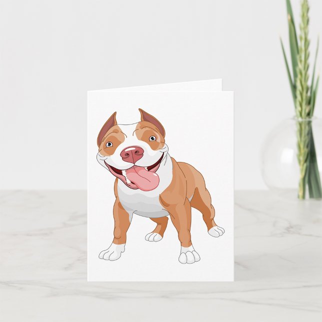 Happy Smiling Pit Bull Card (Creator Uploaded)