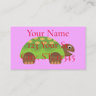 Happy Smiling Turtle Thunder_Cove Business Card