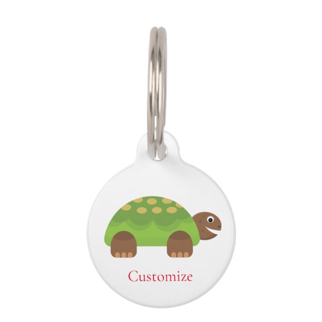 Happy Smiling Turtle Thunder_Cove Pet Tag (Front)