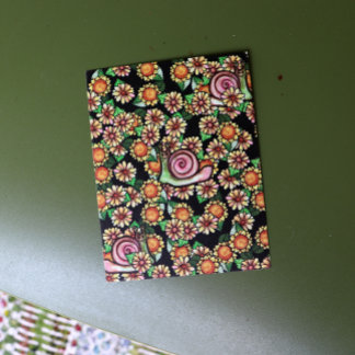 Happy Snail Flowers Postcard