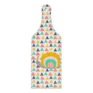 Happy Snail on Triangles Cutting Board