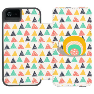 Happy Snail on Triangles Incipio Watson™ iPhone 5 Wallet Case