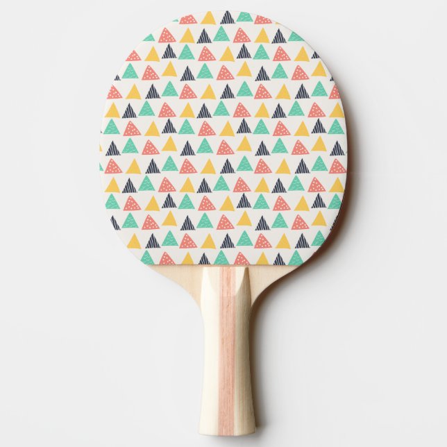 Happy Snail on Triangles Ping Pong Paddle (Back)