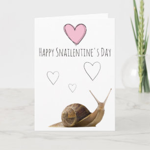 Happy Snailentine's Day Holiday Card