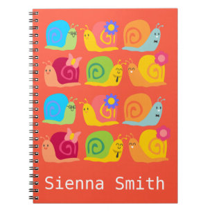 Happy snails cute snails notebook