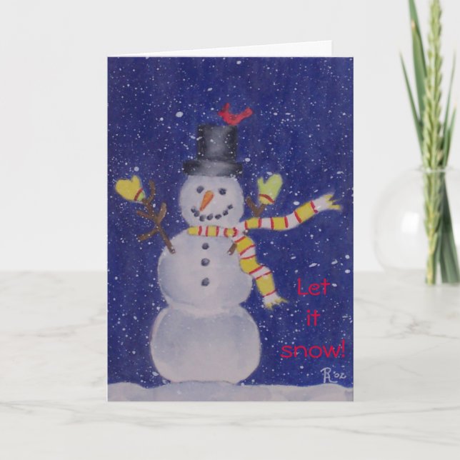 Happy Snow Greeting Card (Front)