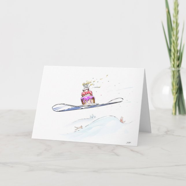 Happy Snowboarding Birthday Card (Front)