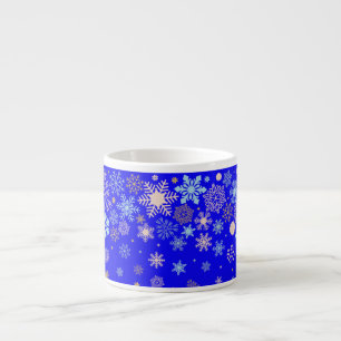 Happy snowflake border espresso cup