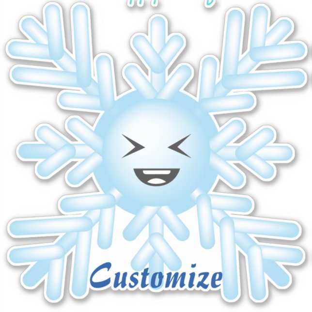 Happy Snowflake Emoticon Thunder_Cove  (Front)