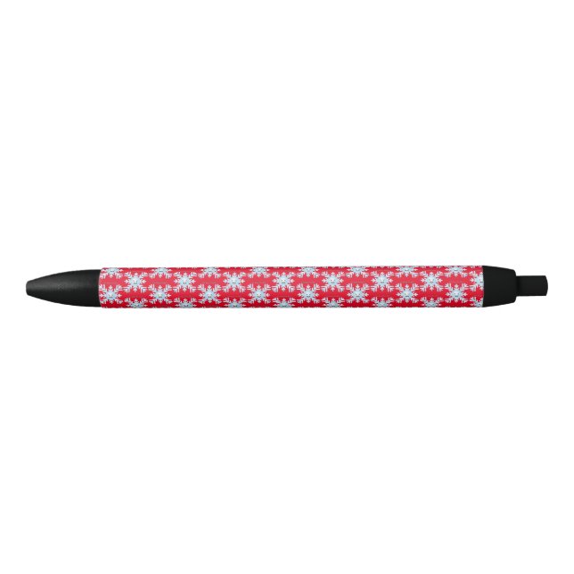 Happy Snowflake Emoticon Thunder_Cove  Black Ink Pen (Front)