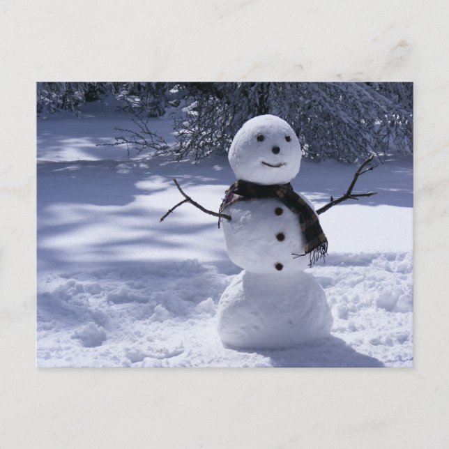 HAPPY SNOWMAN 1 POSTCARD (Front)