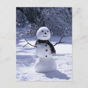 HAPPY SNOWMAN 3 POSTCARD