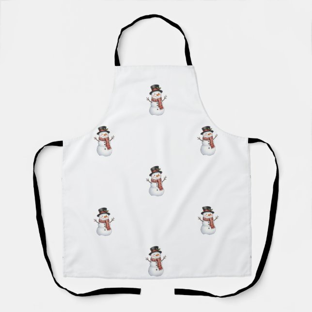 Happy Snowman Apron (Front)