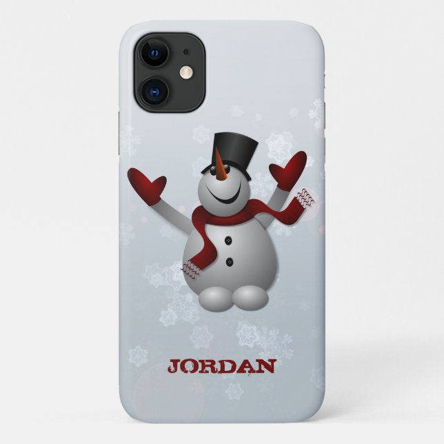 Happy Snowman Case-Mate iPhone Case (Back)