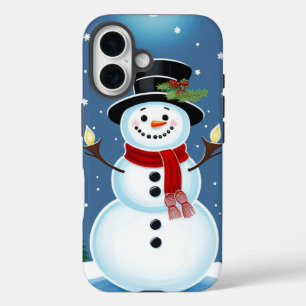 Happy Snowman iPhone 16 Case