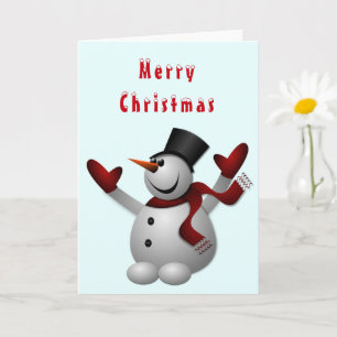Happy Snowman Christmas Card