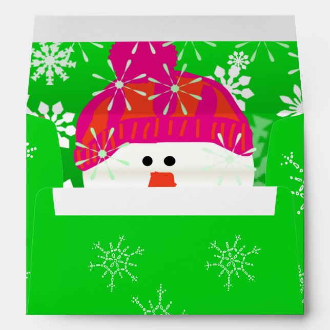 Happy Snowman Christmas Envelope (Back (Bottom))