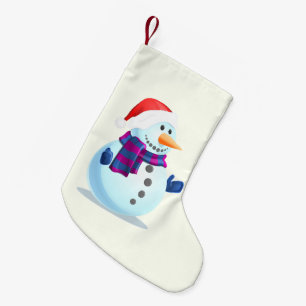 Happy Snowman Christmas Stocking