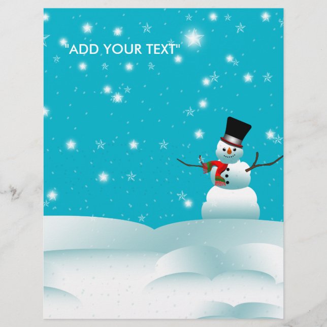 Happy Snowman Christmas Winter Flyer (Front)