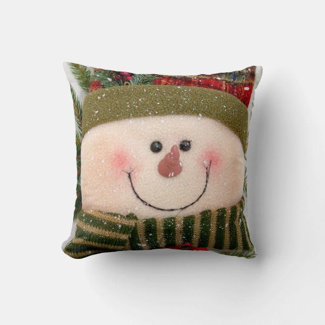 Happy Snowman Cushion (Front)